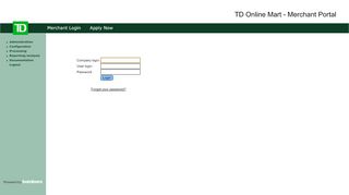 
                            8. TD Online Mart - Merchant Portal