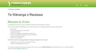 
                            6. Te Wānanga o Raukawa · Customer Self-Service