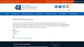 
                            5. TEACH Online Services | New York State …