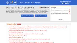 
                            2. Teacher Education & SCERT - SAMS