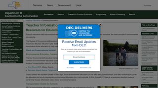 
                            3. Teacher Information - NYS Dept. of Environmental Conservation