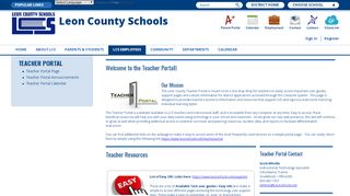 
                            2. Teacher Portal / Teacher Portal Page - Leon County Schools