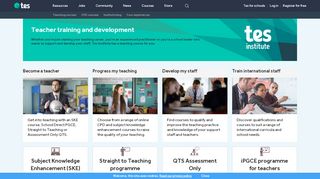 
                            9. Teacher training and development courses | Tes Institute