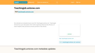 
                            8. Teachingjob Antoree (Teachingjob.antoree.com) - Login ...