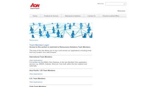 
                            3. Team Member Login | Reinsurance Solutions | Aon