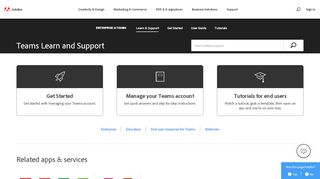 
                            4. Teams Learn & Support - Adobe Help Center