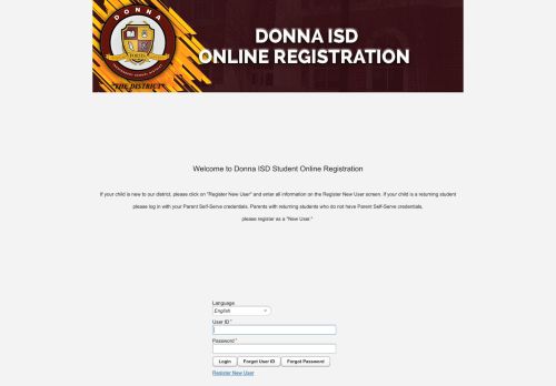 
                            7. TEAMS Online Registration Login - Donna ISD