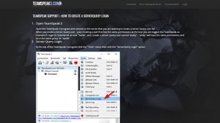 
                            6. Teamspeak Support - How to create a ServerQuery Login