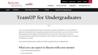 
                            4. TeamUP for Undergraduates - myRBS - Rutgers University