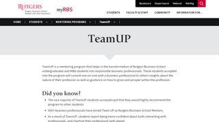 
                            3. TeamUP - myRBS - Rutgers University