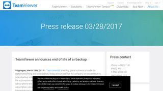 
                            3. TeamViewer announces end of life of airbackup