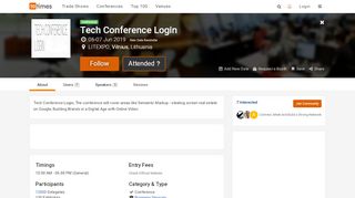 
                            3. Tech Conference Login (Jun 2019), Vilnius Lithuania ...