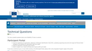 
                            9. Technical Questions | EACEA