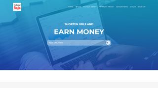 
                            6. Technical Raja -Shorten URLs And Earn Money