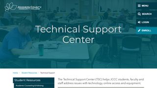 
                            6. Technical Support Center - Johnson County Community College