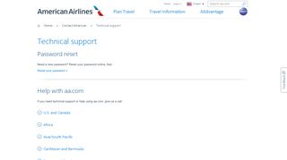 
                            5. Technical support – Customer service – American Airlines