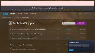 
                            5. Technical Support - Hearthstone Forums