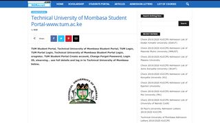 
                            9. Technical University of Mombasa Student Portal-www.tum.ac ...