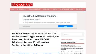 
                            7. Technical University of Mombasa TUM Student Portal Login