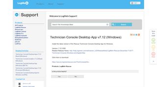 
                            8. Technician Console Desktop App v7.12 (Windows)