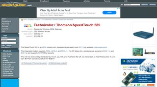 
                            8. Technicolor / Thomson SpeedTouch 585 DSL Wireless Router