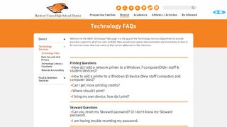 
                            8. Technology FAQs - Hartford Union High School District