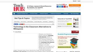 
                            4. Technology in the Classroom Alternatives to Wikispaces