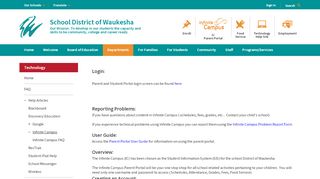 
                            3. Technology / Infinite Campus - School District of Waukesha