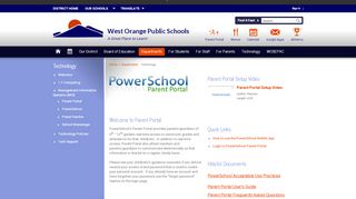 
                            4. Technology / Parent Portal - West Orange Public Schools