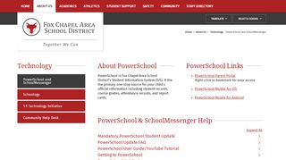 
                            2. Technology / PowerSchool and SchoolMessenger - Fox Chapel Area ...