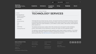 
                            9. Technology Services - Boston Architectural College