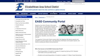 
                            8. Technology Services / EASD Community Portal