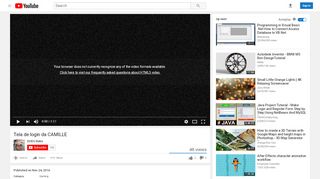 
                            2. Tela de login da CAMILLE - YouTube