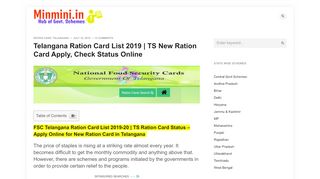 
                            9. Telangana Ration Card List 2019 - minmini.in