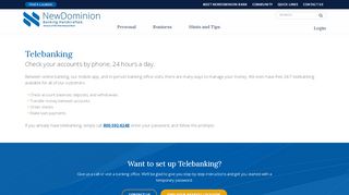 
                            4. Telebanking - NewDominion - NewDominion Bank