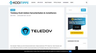 
                            9. Teleboy Kodi Addon herunterladen & installieren – …