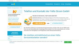 
                            2. Telefon und Kontakt der Yello Strom GmbH - Energiemarie