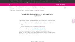 
                            5. Telekom Login E-Mail-Adresse | Telekom Hilfe