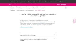 
                            2. Telekom Login Erklärung | Telekom Hilfe