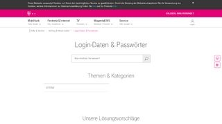 
                            2. Telekom Login und Passwörter | Telekom Hilfe