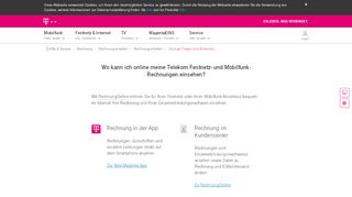 
                            5. Telekom Rechnung online einsehen | Telekom Hilfe