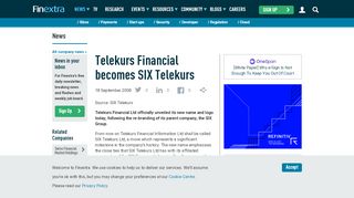 
                            9. Telekurs Financial becomes SIX Telekurs - Finextra Research