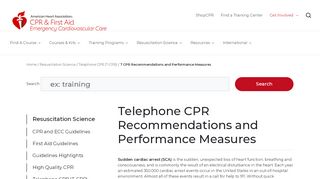 
                            9. Telephone CPR Recommendations and Performance Measures ...