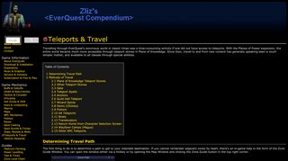 
                            5. Teleports & Travel - Zliz's EverQuest Compendium