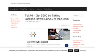 
                            8. TellJH – Get $500 by Taking Jackson Hewitt Survey at telljh.com ...