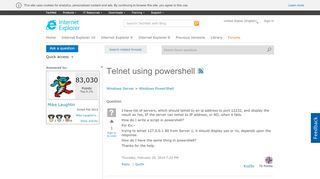 
                            3. Telnet using powershell - social.technet.microsoft.com