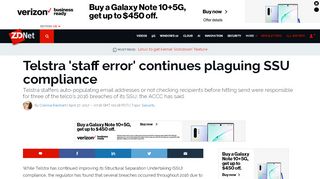 
                            8. Telstra 'staff error' continues plaguing SSU compliance | ZDNet