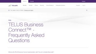 
                            4. TELUS Business Connect™ - Frequently Asked …