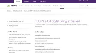 
                            4. TELUS e.Bill digital billing explained | Support | TELUS.com