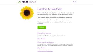 
                            9. TELUS Health Registration Portal